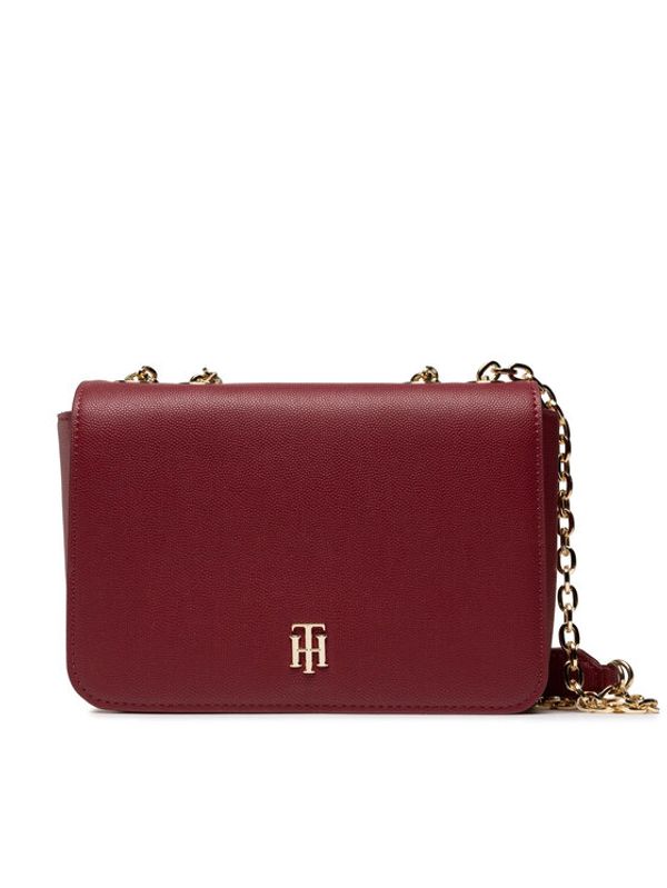 Tommy Hilfiger Tommy Hilfiger Дамска чанта Th Timeless Chain Crossover AW0AW13172 Бордо