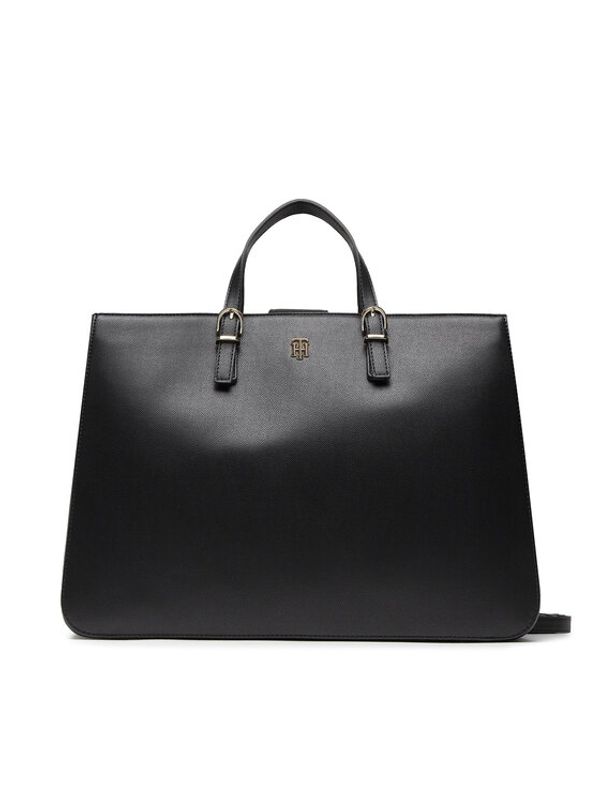 Tommy Hilfiger Tommy Hilfiger Дамска чанта Th Timeless Work Bag AW0AW13159 Черен