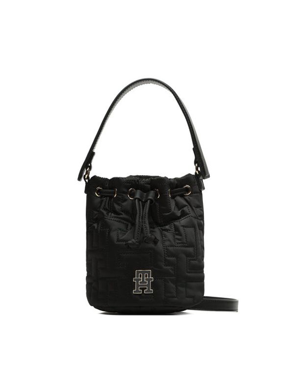 Tommy Hilfiger Tommy Hilfiger Дамска чанта Tj Chic Nylon Bucket AW0AW14864 Черен