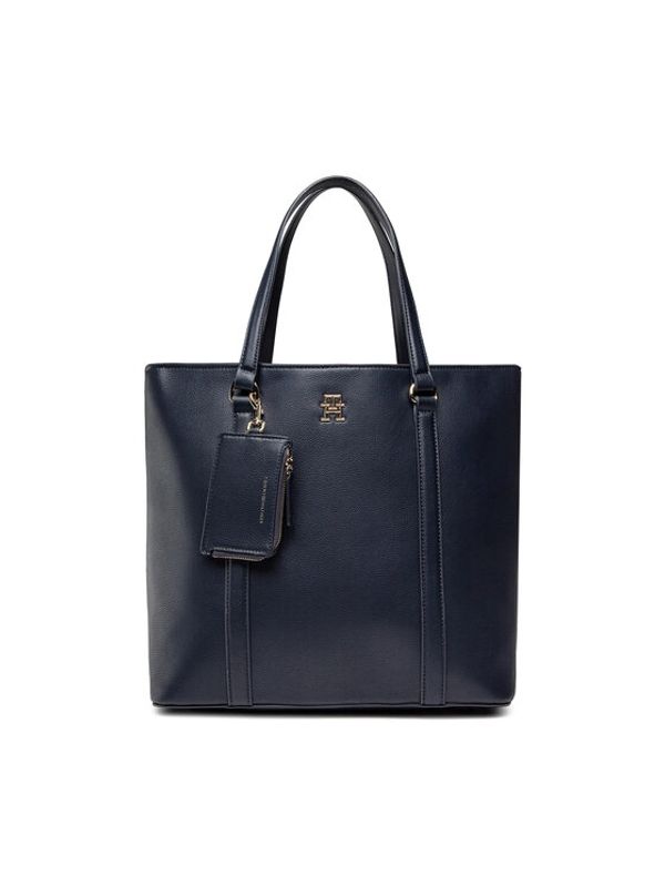 Tommy Hilfiger Tommy Hilfiger Дамска чанта Tommy Life Soft Tote AW0AW13138 Тъмносин