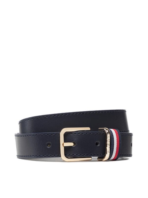 Tommy Hilfiger Tommy Hilfiger Дамски колан Square Buckle Singature 2.5 AW0AW12148 Тъмносин