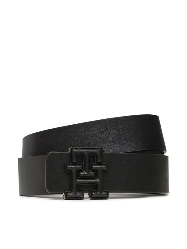 Tommy Hilfiger Tommy Hilfiger Дамски колан Th Logo Lux 3.5 AW0AW15098 Черен