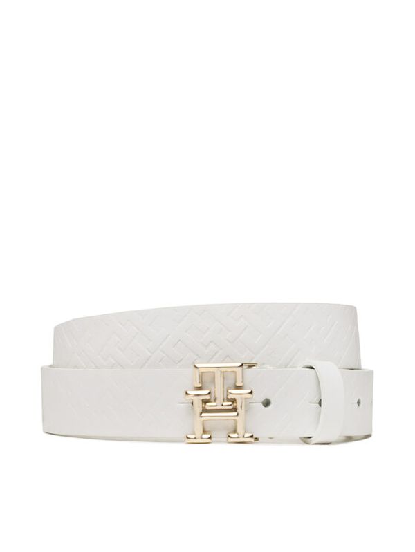 Tommy Hilfiger Tommy Hilfiger Дамски колан Th Logo Mono 2.5 AW0AW14622 Бял