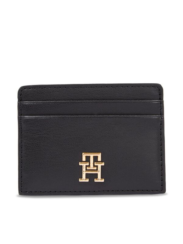 Tommy Hilfiger Tommy Hilfiger Дамски портфейл Iconic Tommy Cc Holder AW0AW15897 Черен