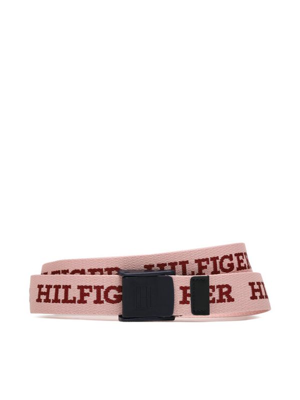 Tommy Hilfiger Tommy Hilfiger Детски колан Corporate Hilfiger Webbing Belt AU0AU01740 Розов