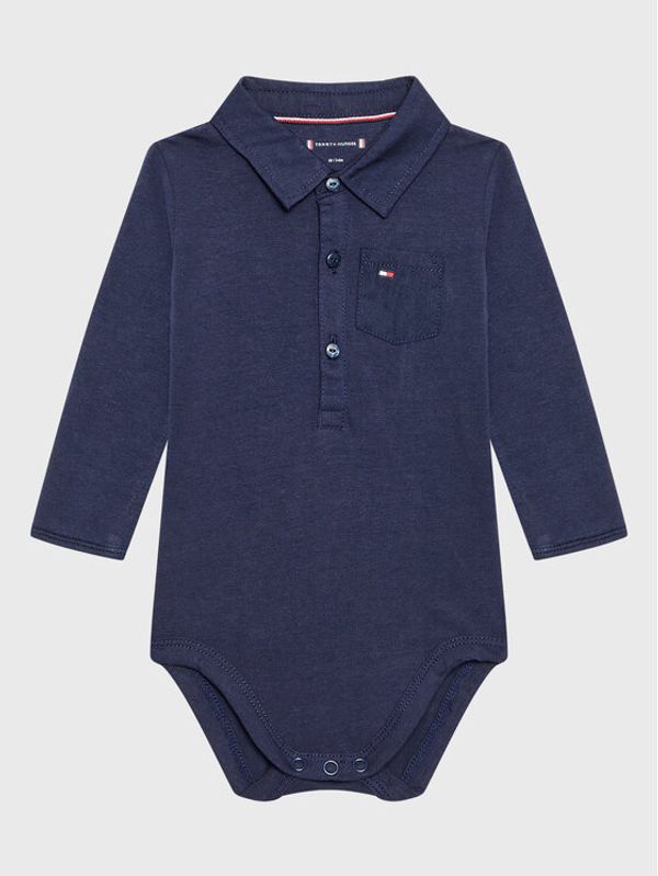 Tommy Hilfiger Tommy Hilfiger Детско боди Poplin Collar KN0KN01183 Тъмносин Regular Fit