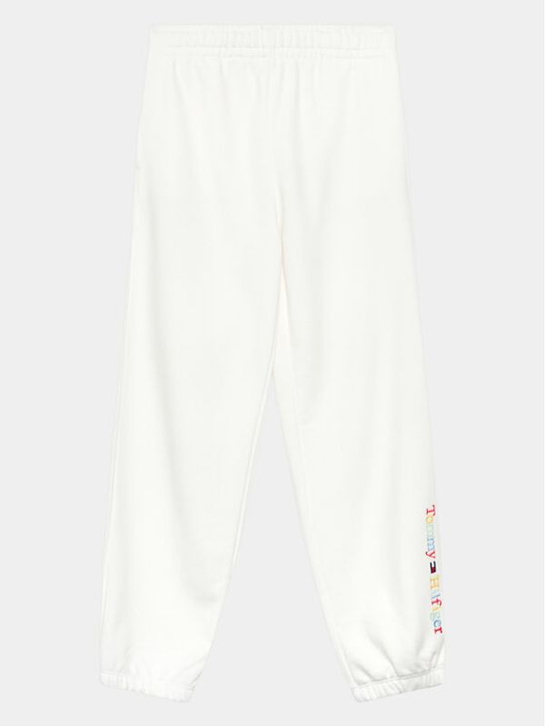 Tommy Hilfiger Tommy Hilfiger Долнище анцуг KG0KG07232 D Бял Regular Fit