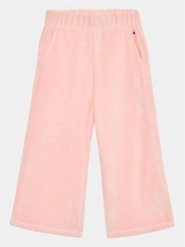 Tommy Hilfiger Tommy Hilfiger Долнище анцуг KG0KG07409 M Розов Wide Leg