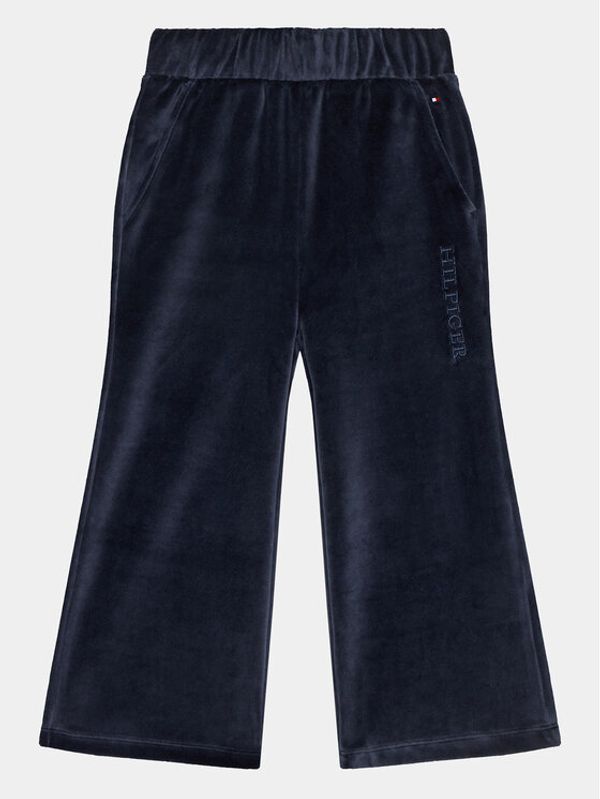 Tommy Hilfiger Tommy Hilfiger Долнище анцуг KG0KG07409 M Тъмносин Wide Leg