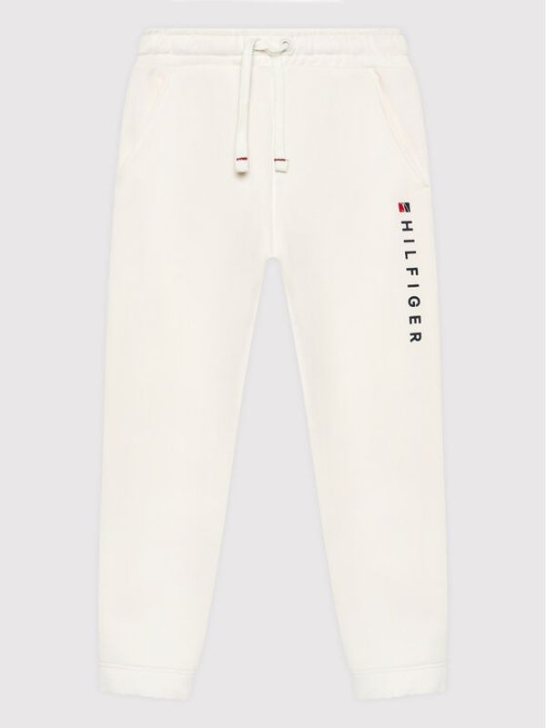 Tommy Hilfiger Tommy Hilfiger Долнище анцуг Logo KS0KS00251 Бял Regular Fit