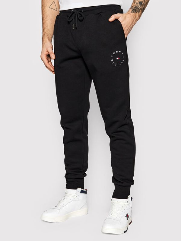 Tommy Hilfiger Tommy Hilfiger Долнище анцуг Roundall Graphic MW0MW22118 Черен Regular Fit