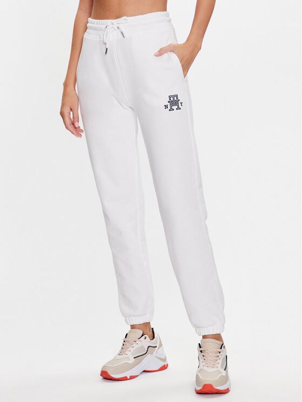 Tommy Hilfiger Tommy Hilfiger Долнище анцуг WW0WW40083 Бял Tapered Fit