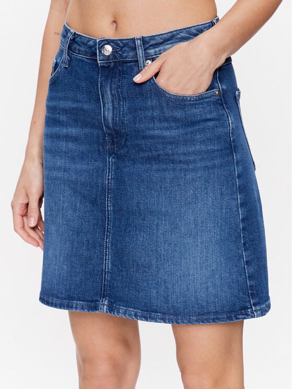 Tommy Hilfiger Tommy Hilfiger Дънкова пола WW0WW38186 Тъмносин Regular Fit