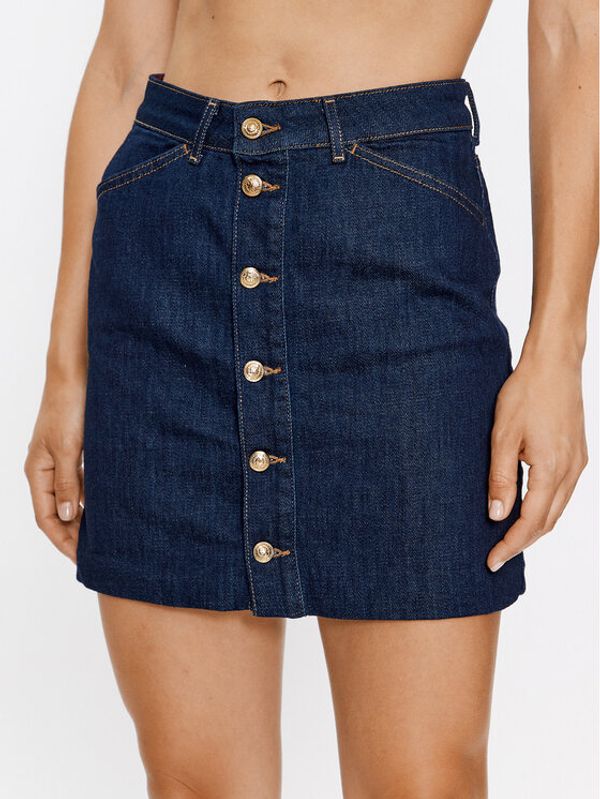 Tommy Hilfiger Tommy Hilfiger Дънкова пола WW0WW39021 Тъмносин Regular Fit