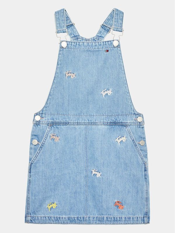Tommy Hilfiger Tommy Hilfiger Дънкова рокля Dungaree KG0KG07194 D Син Regular Fit