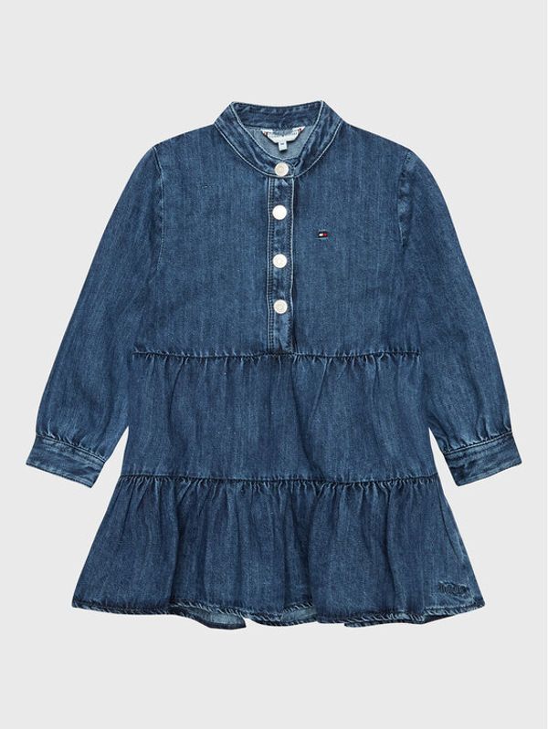 Tommy Hilfiger Tommy Hilfiger Дънкова рокля Hemp KG0KG06815 D Тъмносин Regular Fit