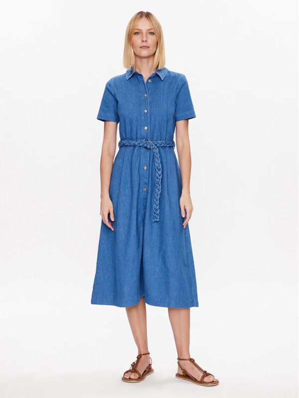 Tommy Hilfiger Tommy Hilfiger Дънкова рокля WW0WW38188 Син Regular Fit