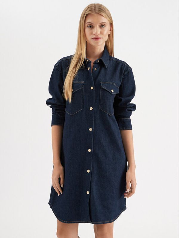 Tommy Hilfiger Tommy Hilfiger Дънкова рокля WW0WW39065 Тъмносин Relaxed Fit