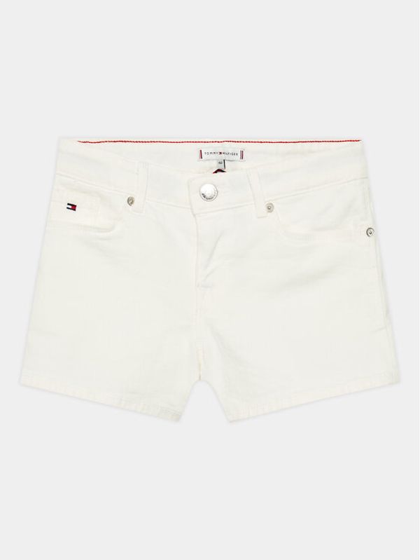 Tommy Hilfiger Tommy Hilfiger Дънкови шорти Nora KG0KG07243 D Бял Skinny Fit
