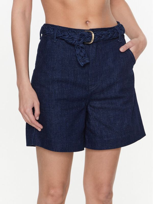 Tommy Hilfiger Tommy Hilfiger Дънкови шорти WW0WW38189 Тъмносин Flare Fit