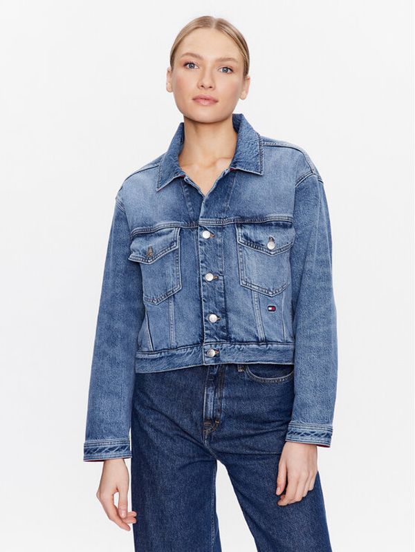 Tommy Hilfiger Tommy Hilfiger Дънково яке ThxSm Dnm Straight Jkt Hero Ind WW0WW39101 Син Regular Fit