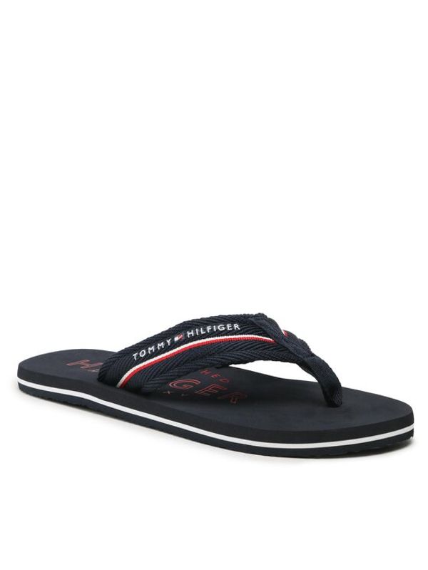 Tommy Hilfiger Tommy Hilfiger Джапанки Corporate Hilfiger Beach Sandal FM0FM04471 Тъмносин