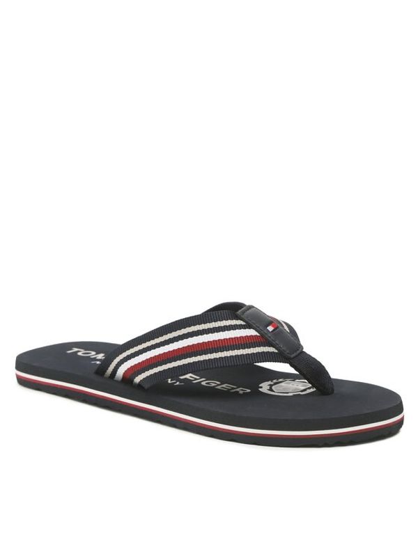Tommy Hilfiger Tommy Hilfiger Джапанки Corporate Stripes Beach Sandal FM0FM04407 Тъмносин