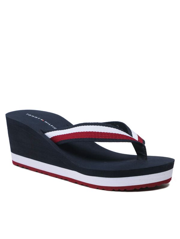 Tommy Hilfiger Tommy Hilfiger Джапанки Essential Corp Flip Flop Wedge FW0FW07263 Цветен