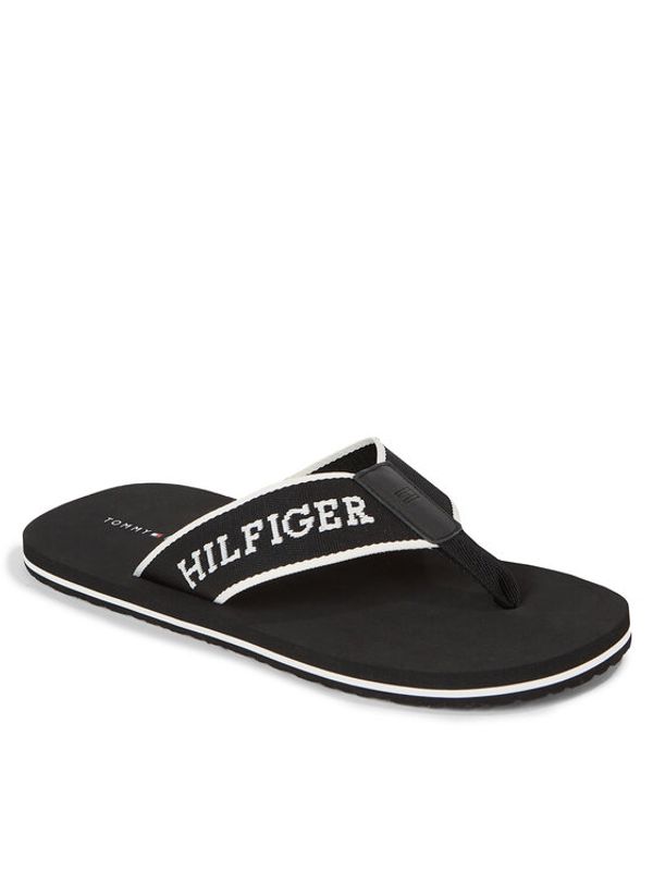 Tommy Hilfiger Tommy Hilfiger Джапанки Im Mono Hilfiger Beach Sandal FM0FM04862 Черен