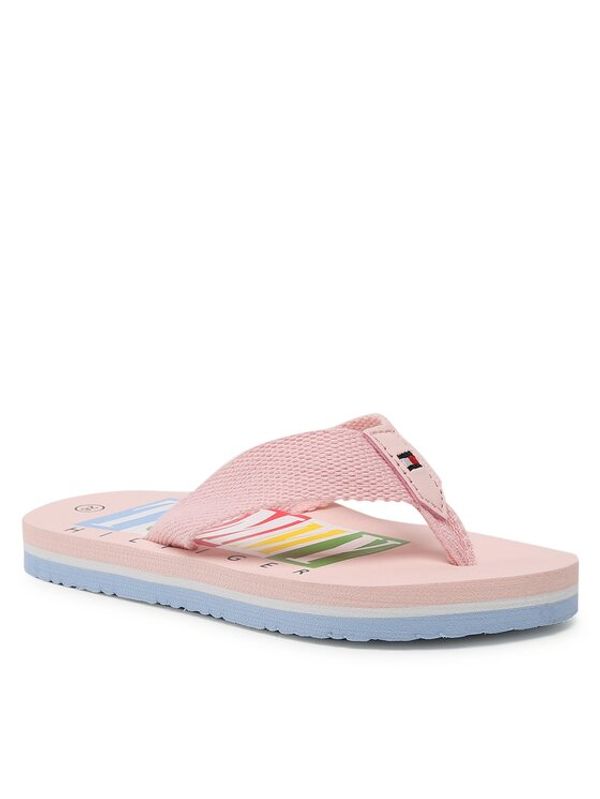 Tommy Hilfiger Tommy Hilfiger Джапанки Logo Flap Flop T3A8-32784-0058 M Розов