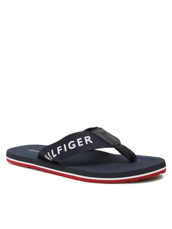 Tommy Hilfiger Tommy Hilfiger Джапанки Print Beach Sandal FM0FM04618 Тъмносин