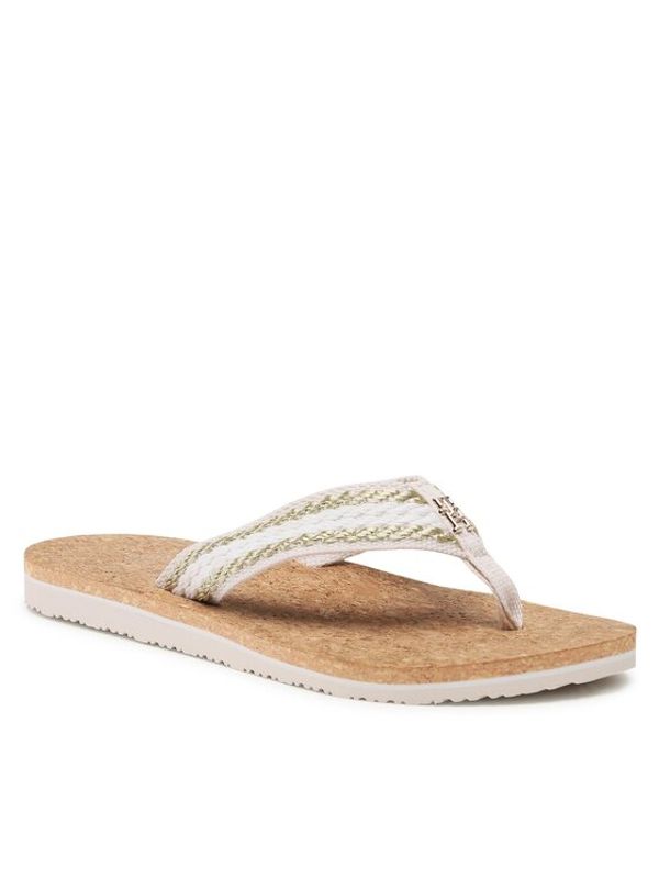 Tommy Hilfiger Tommy Hilfiger Джапанки Th Cork Sandal FW0FW07145 Бял