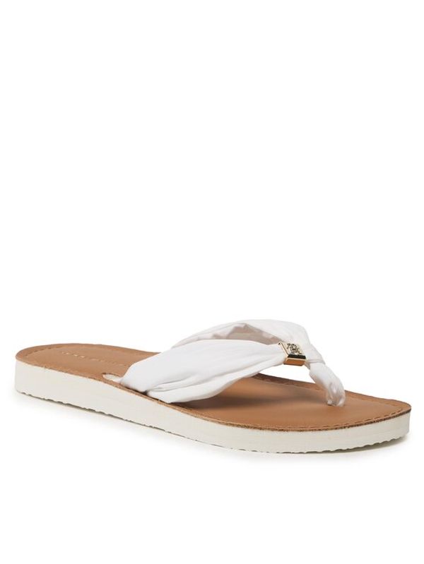 Tommy Hilfiger Tommy Hilfiger Джапанки Th Elevated Beach Sandal FW0FW06985 Бял