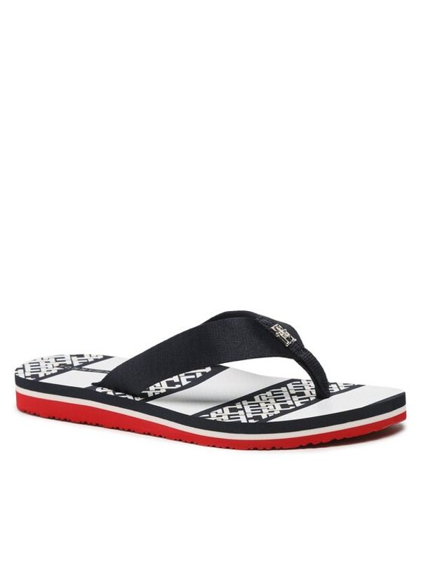 Tommy Hilfiger Tommy Hilfiger Джапанки Th Monogram Essential Sandal FW0FW07162 Тъмносин