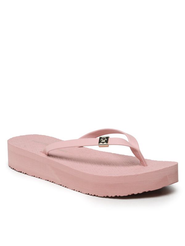 Tommy Hilfiger Tommy Hilfiger Джапанки Th Monogram Flat Sandal FW0FW06964 Розов