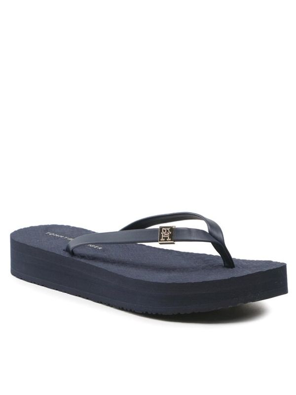 Tommy Hilfiger Tommy Hilfiger Джапанки Th Monogram Flat Sandal FW0FW06964 Тъмносин