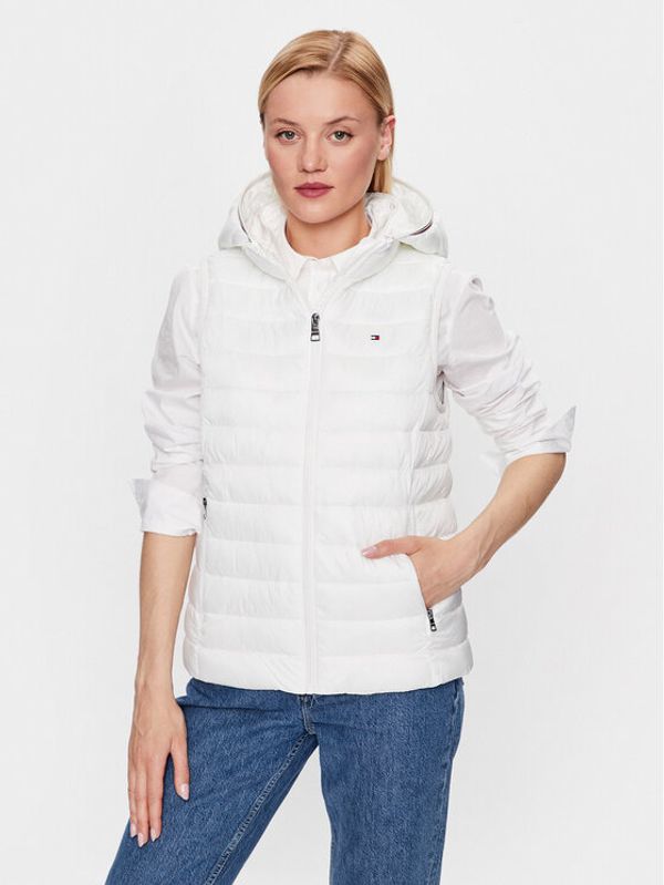 Tommy Hilfiger Tommy Hilfiger Елек Global Stripe WW0WW40779 Бял Regular Fit