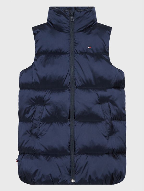 Tommy Hilfiger Tommy Hilfiger Елек Shiny KG0KG06917 Тъмносин Regular Fit