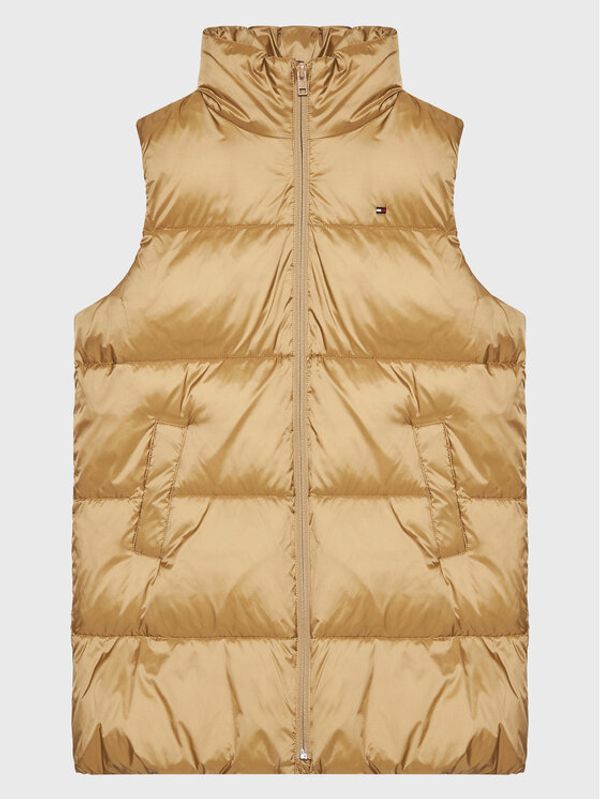 Tommy Hilfiger Tommy Hilfiger Елек Shiny KG0KG06917 Жълт Regular Fit