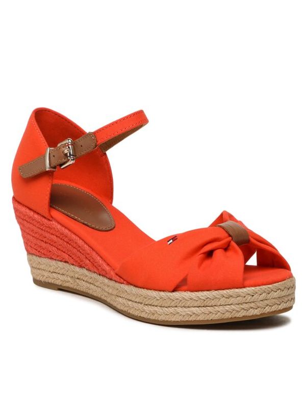 Tommy Hilfiger Tommy Hilfiger Еспадрили Basic Open Toe Mid Wedge FW0FW04785 Оранжев