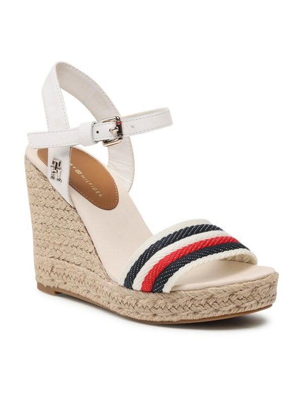 Tommy Hilfiger Tommy Hilfiger Еспадрили Corporate Wedge FW0FW07086 Бял