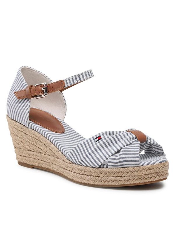 Tommy Hilfiger Tommy Hilfiger Еспадрили High Wedge Seersucker FW0FW07158 Син