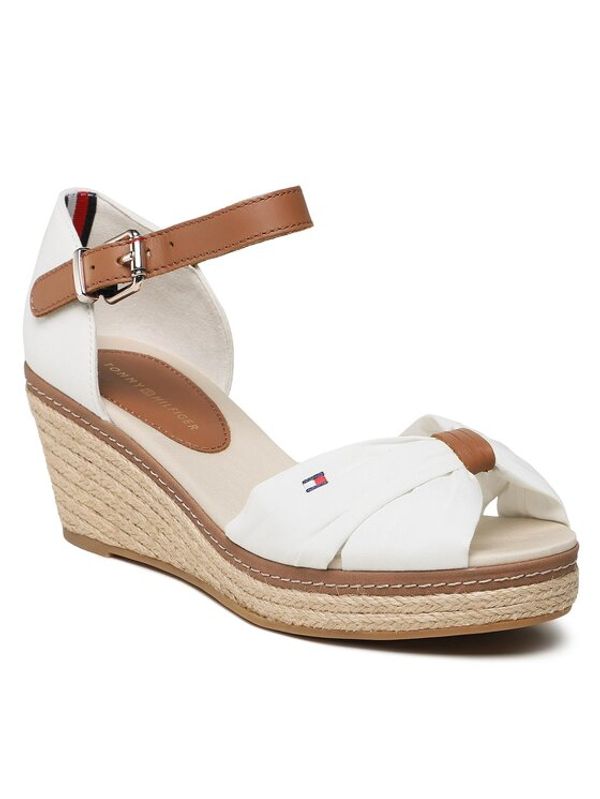 Tommy Hilfiger Tommy Hilfiger Еспадрили Iconic Elba Sandal FW0FW00906 Бял