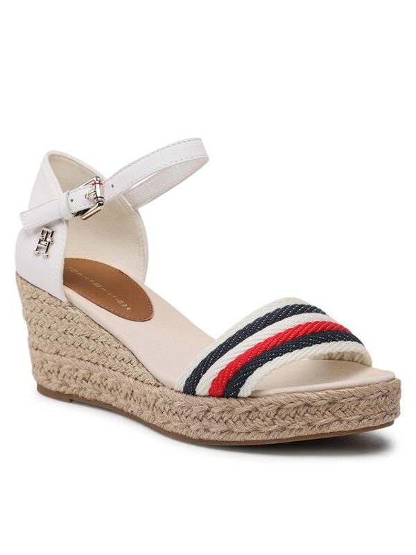 Tommy Hilfiger Tommy Hilfiger Еспадрили Mid Wedge Corporate FW0FW07078 Екрю