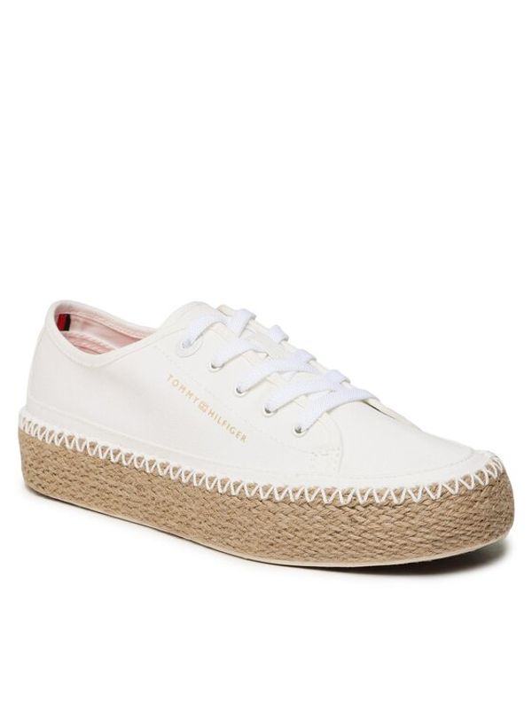 Tommy Hilfiger Tommy Hilfiger Еспадрили Rope Vulc Sneaker Corporate FW0FW07241 Екрю