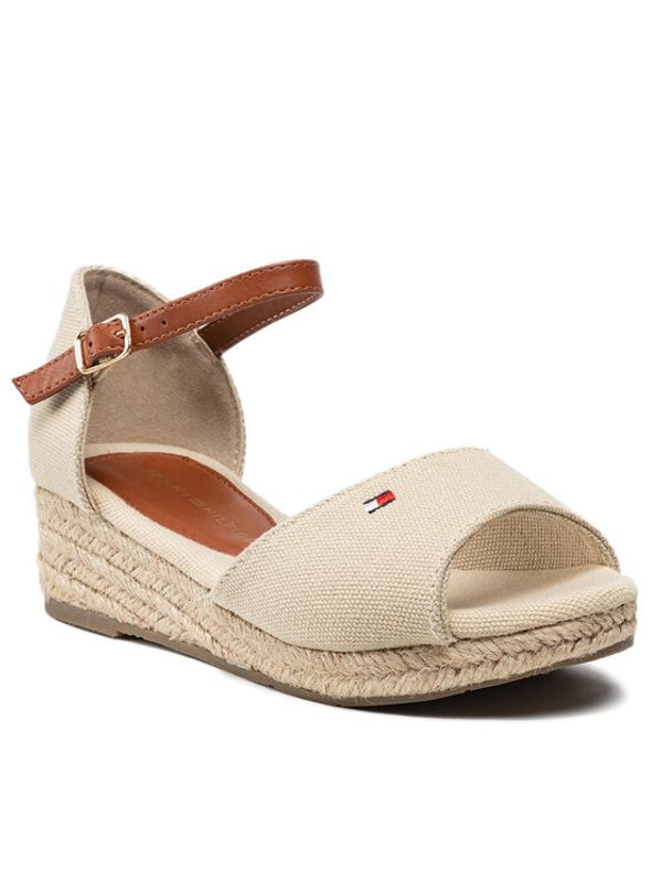 Tommy Hilfiger Tommy Hilfiger Еспадрили Rope Wedge Sandal T3A7-32185-0048 M Бежов