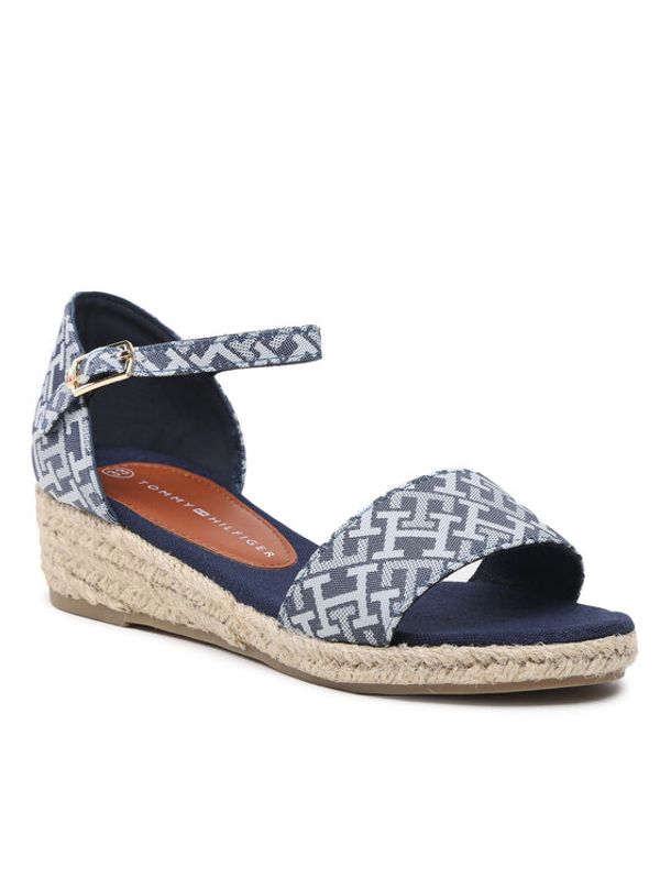 Tommy Hilfiger Tommy Hilfiger Еспадрили Rope Wedge Sandal T3A7-32776-0048 M Тъмносин