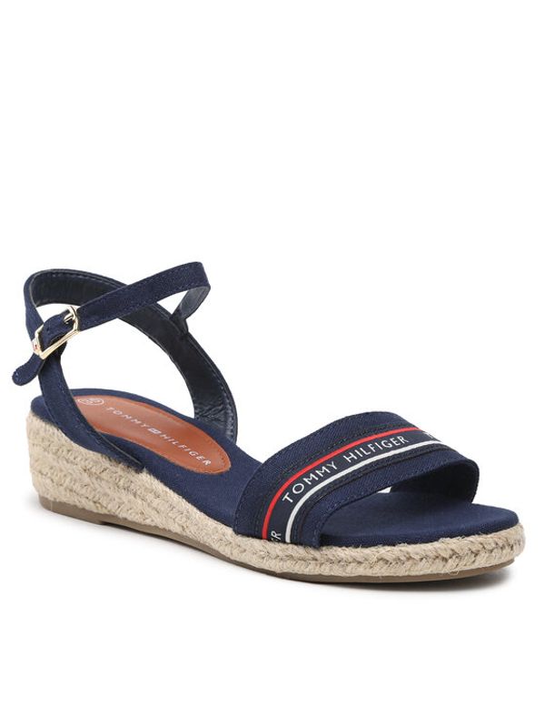 Tommy Hilfiger Tommy Hilfiger Еспадрили Rope Wedge Sandal T3A7-32777-0048 S Тъмносин