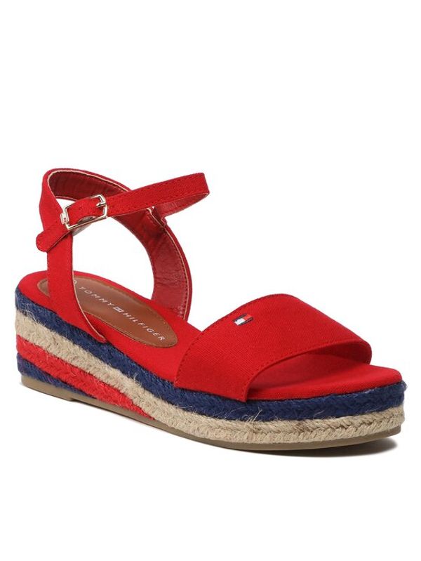 Tommy Hilfiger Tommy Hilfiger Еспадрили Rope Wedge T3A7-32778-0048 M Червен