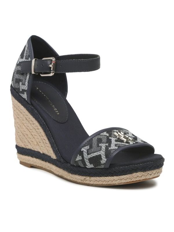 Tommy Hilfiger Tommy Hilfiger Еспадрили Th Monogram Denim Wedge FW0FW06935 Тъмносин